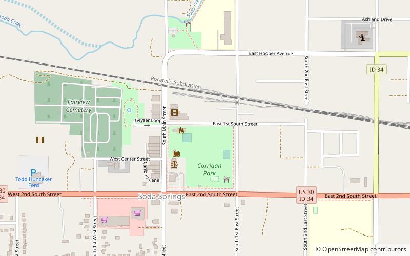 Soda Springs City Hall location map
