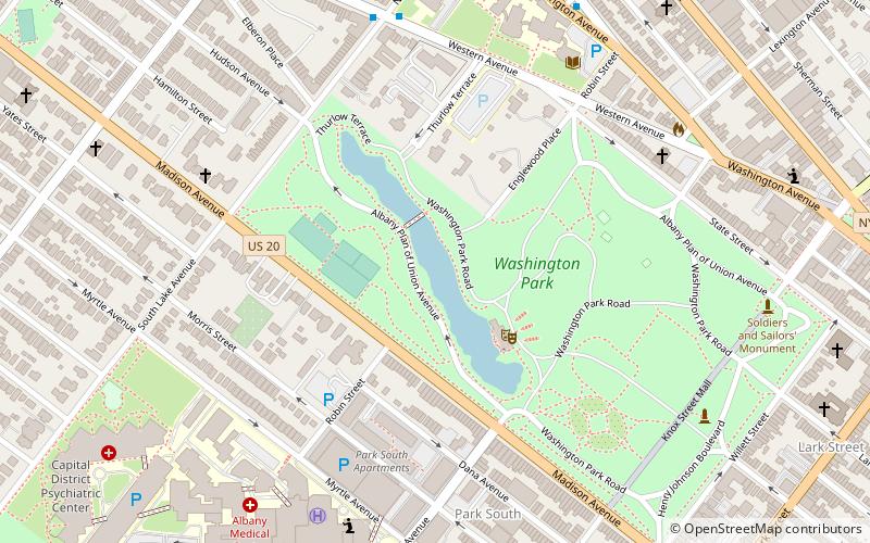 Washington Park Lake location map