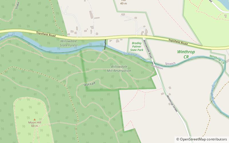 Willowdale Dam location map