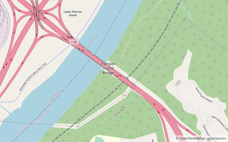 Patroon Island Bridge location map