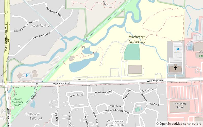 Rochester University location map