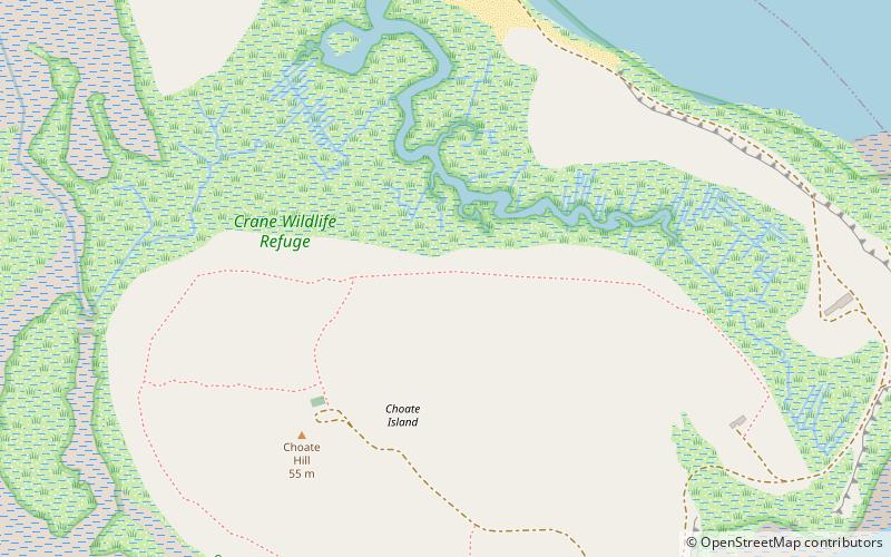 Crane Wildlife Refuge location map