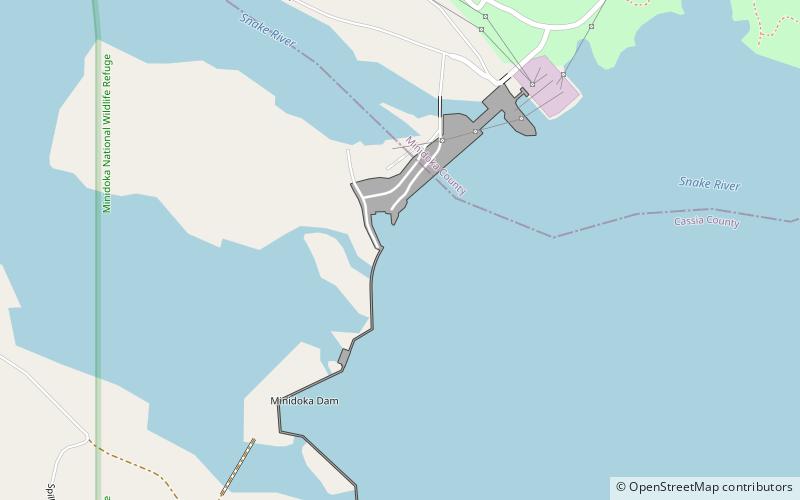 Minidoka Dam location map