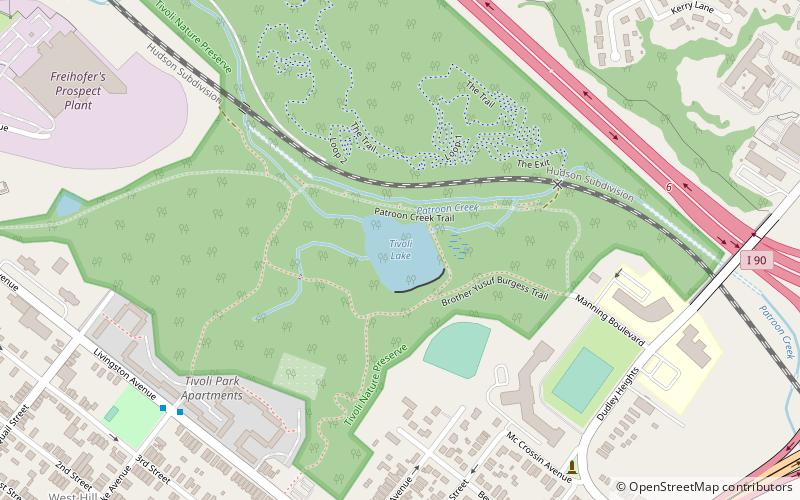 Tivoli Lake location map