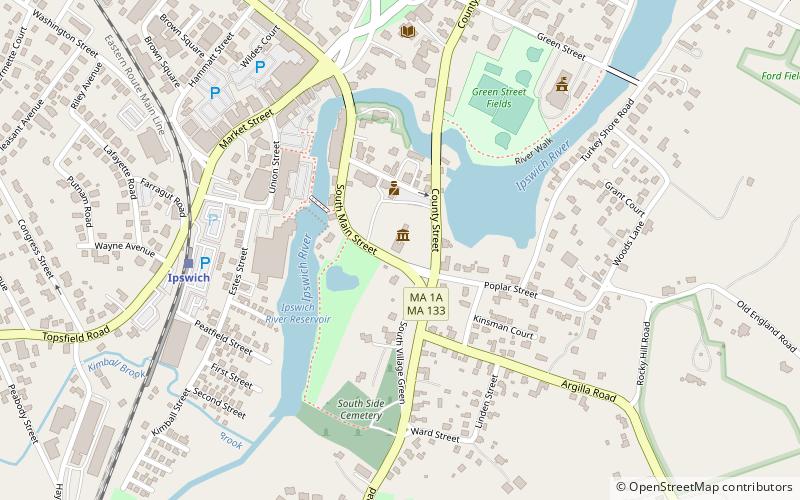 Ipswich Museum location map