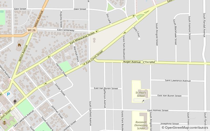 Jefferson Avenue Historic District location map