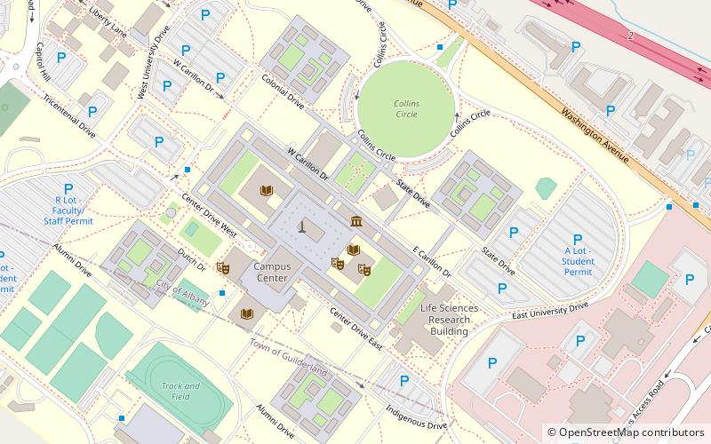university hall albany location map