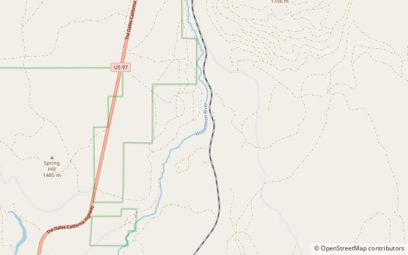 lower williamson gorge foret nationale de fremont winema location map