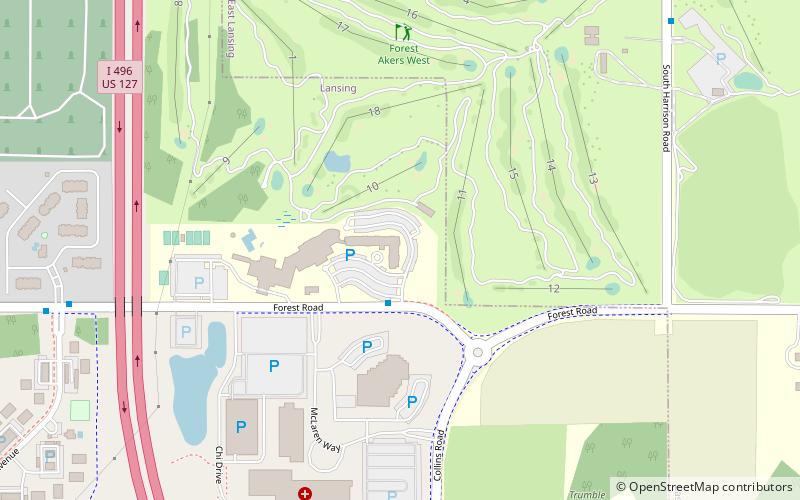 Forest Akers Golf Courses @ Michigan State University location map