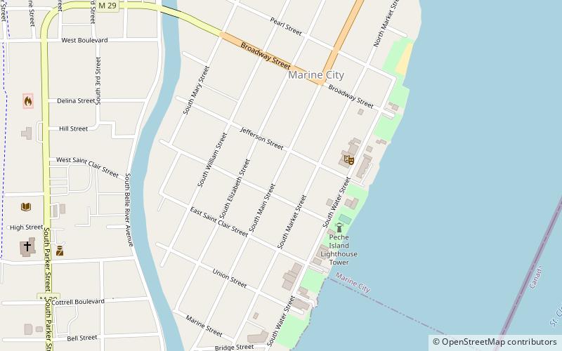 Marine City Water Works location map