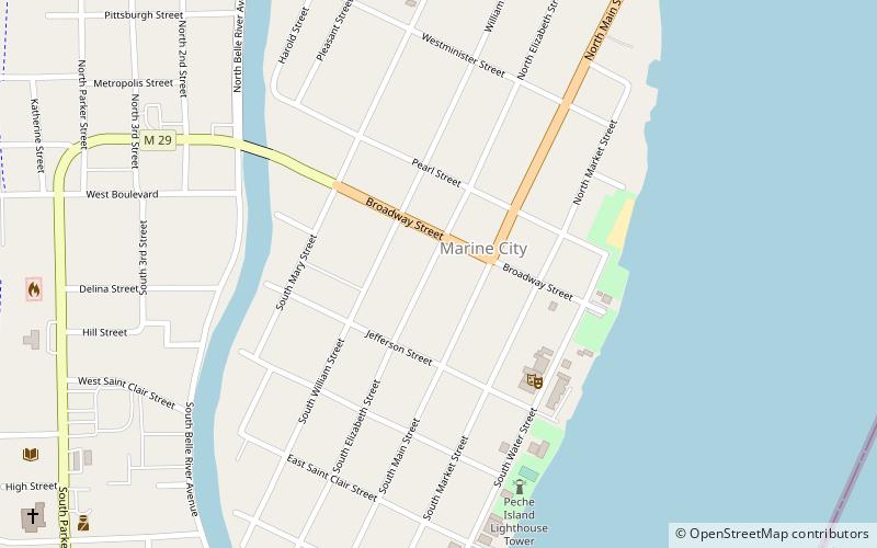 Marine City City Hall location map