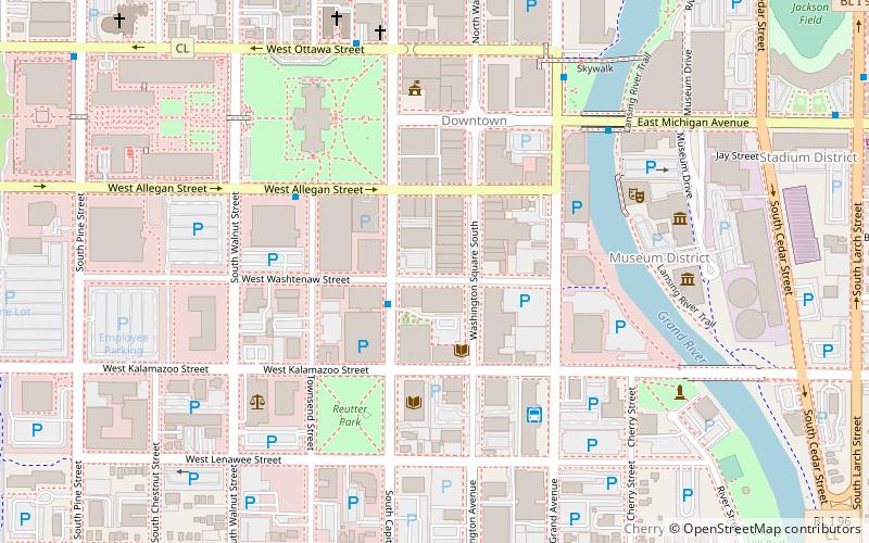 Lansing Downtown Historic District location map