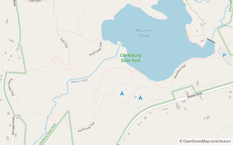 Clarksburg State Park location map