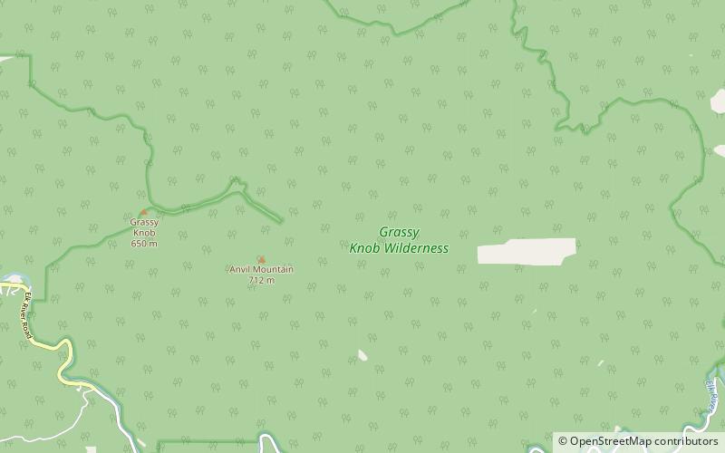 Grassy Knob Wilderness location map