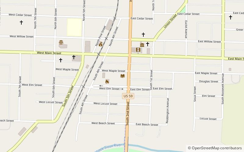 Cherokee Public Library location map