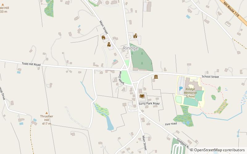 Second Rindge Meetinghouse location map