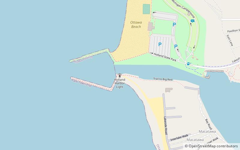 Phare de Holland Harbor location map
