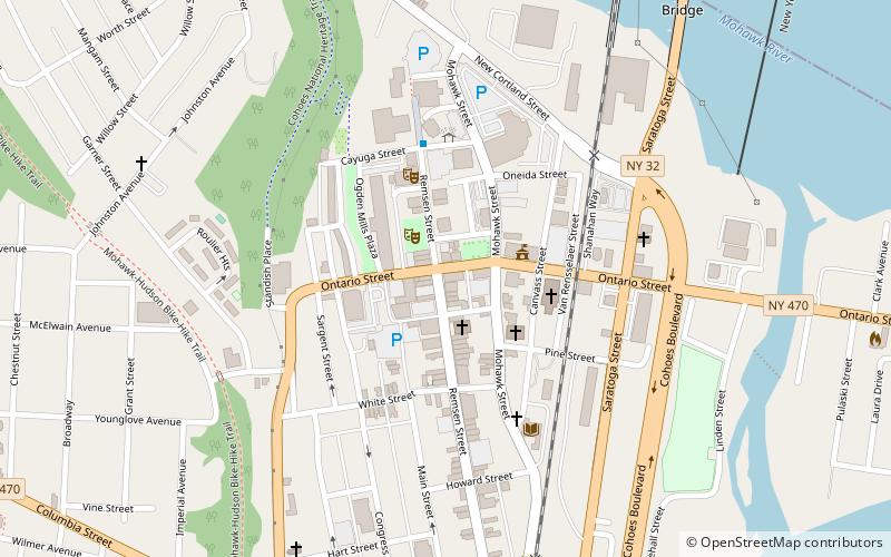 Downtown Cohoes Historic District location map