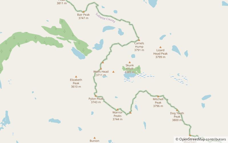 Pingora Peak location map