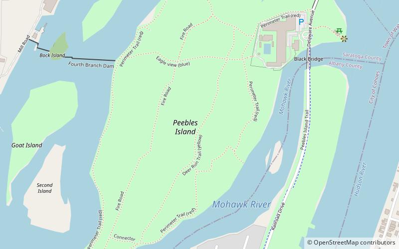 Peebles Island State Park location map