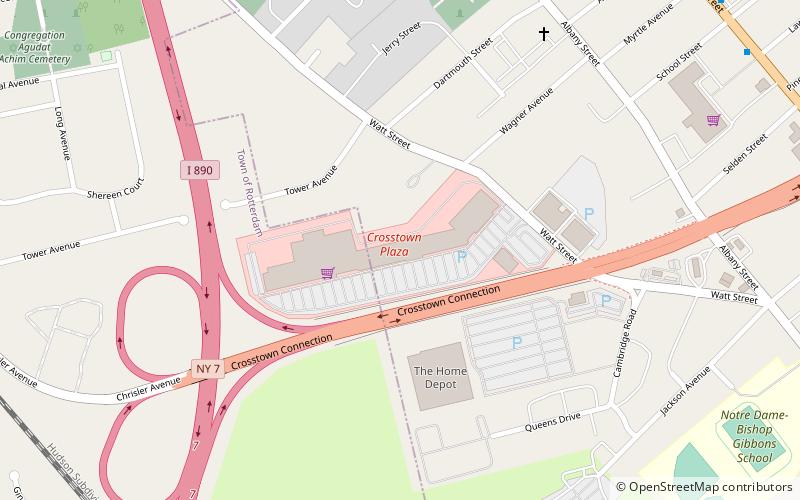 crosstown plaza schenectady location map