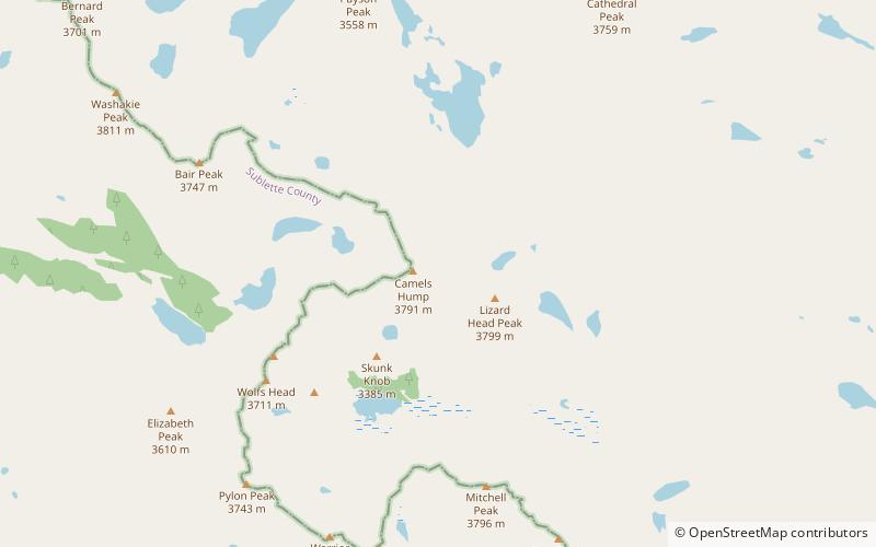 Lizard Head Glacier location map