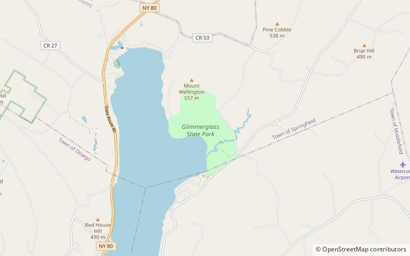 Glimmerglass State Park location map