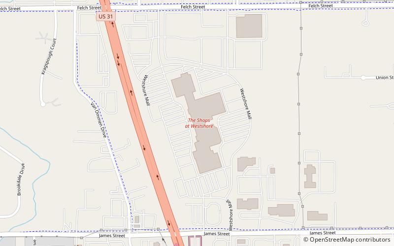 Westshore Mall location map