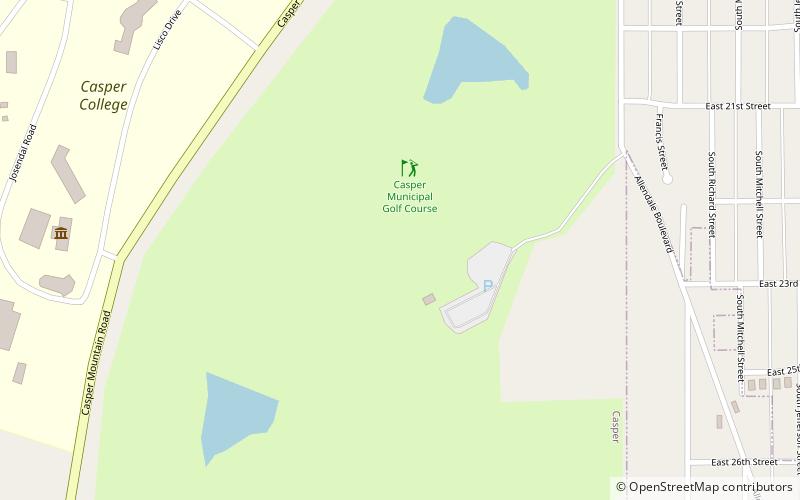 Casper Municipal Golf Course location map