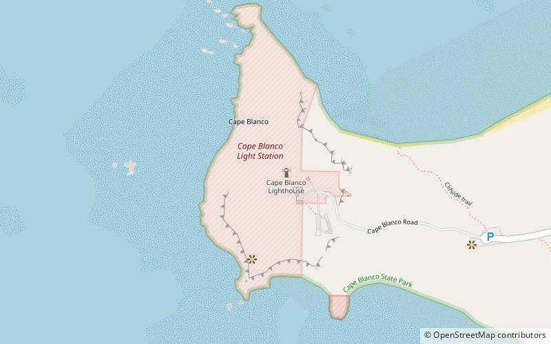Cape Blanco Light location map