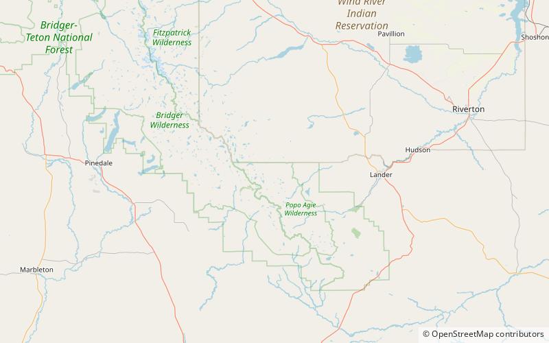 mount chauvenet popo agie wilderness location map