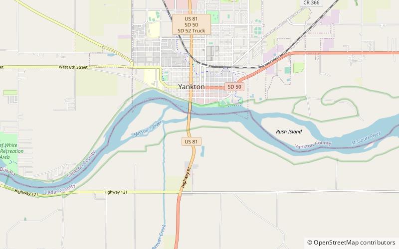 Meridian Highway Bridge location map