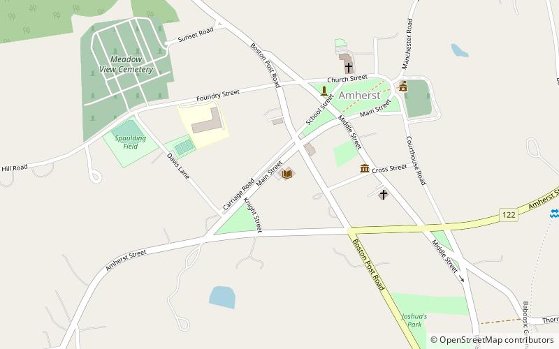 Amherst Town Library location map