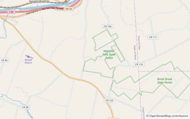 Buttermilk Falls location map