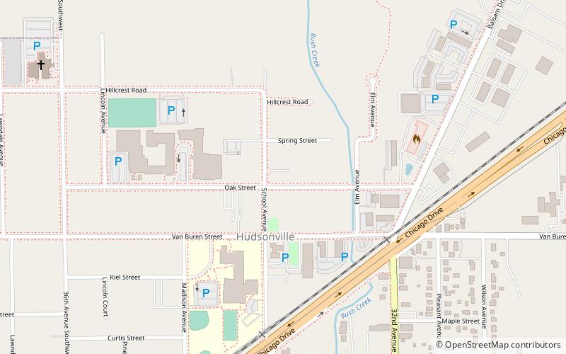 Hudsonville Christian School Building location map