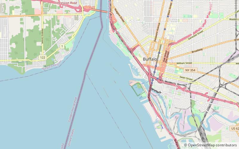 Buffalo North Breakwater South End Light location map