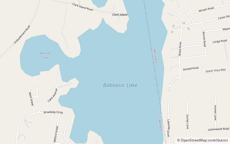 Baboosic Lake location map