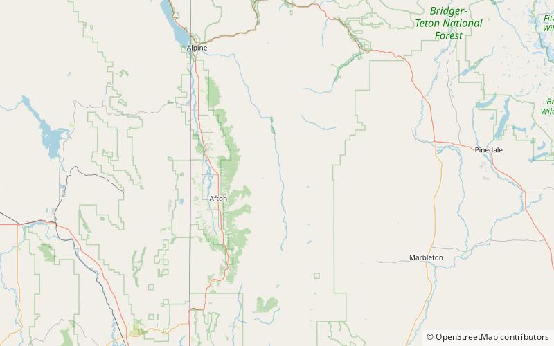 Bridger National Forest location map