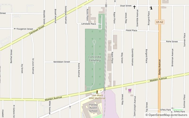 Concordia Cemetery location map