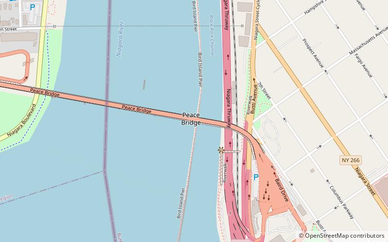 Peace Bridge location map