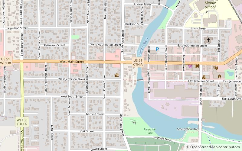 Stoughton Universalist Church location map