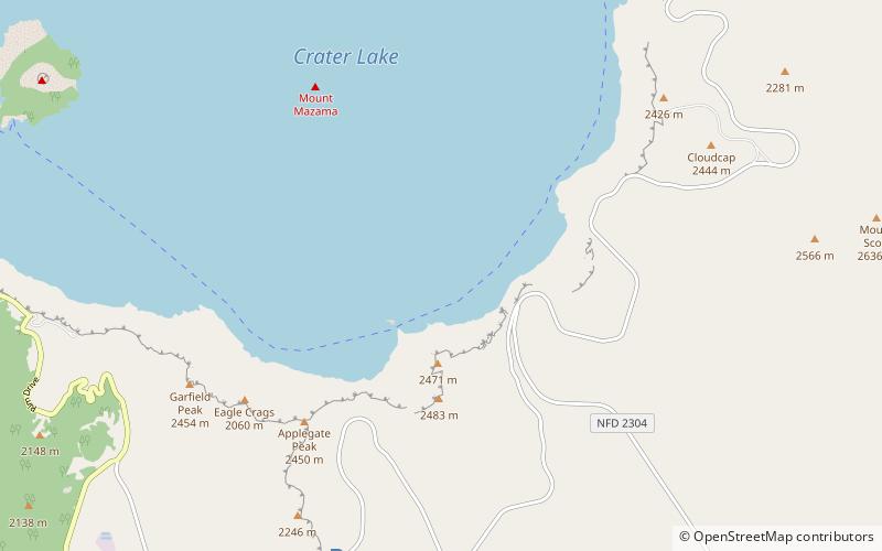 Mount Mazama location map