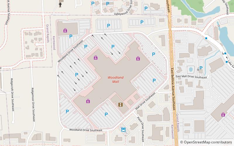 Woodland Mall location map