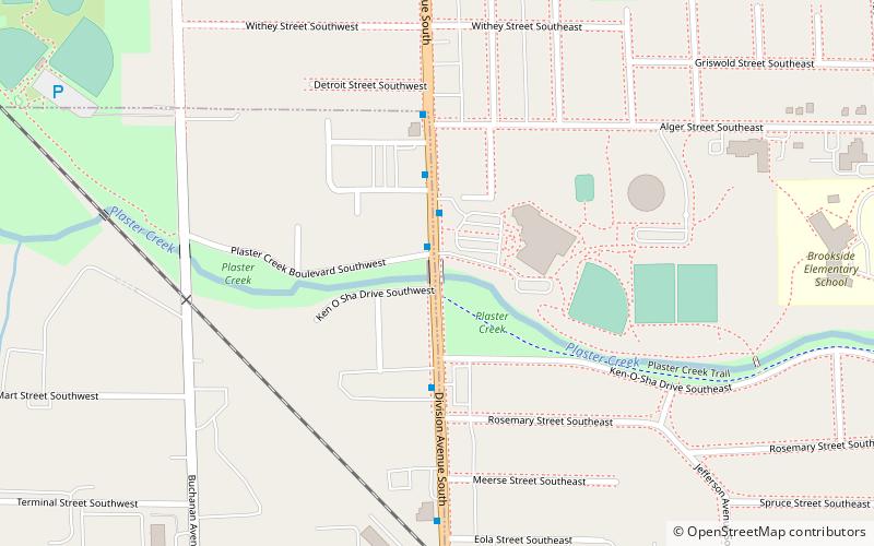 Division Avenue–Plaster Creek Bridge location map