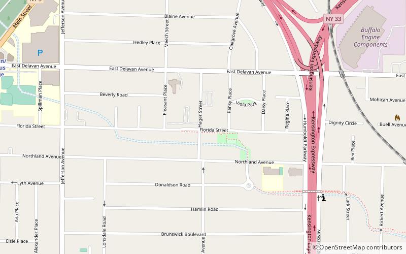 Hamlin Park Historic District location map