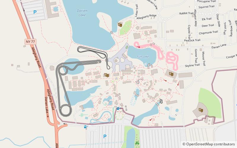 Darien Lake Theme Park Resort location map