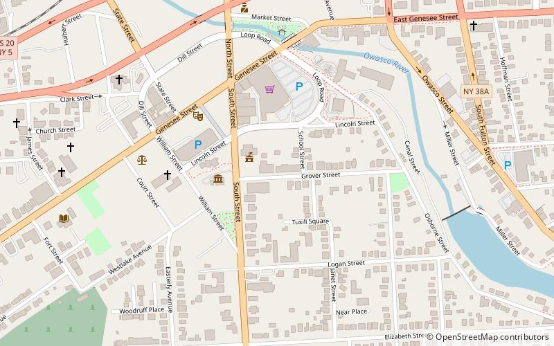Auburn Button Works and Logan Silk Mills location map