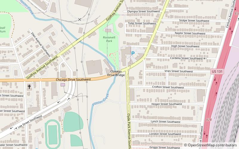 Business Route M-21–Plaster Creek Bridge location map