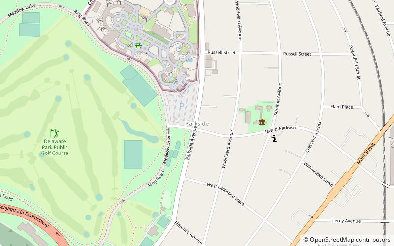 Parkside East Historic District location map