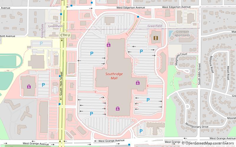 Southridge Mall location map